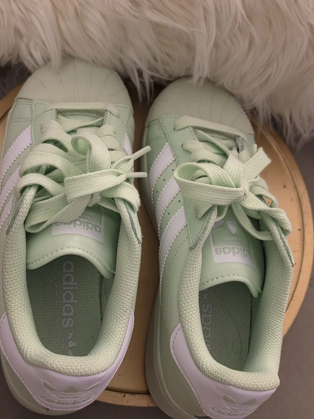 Adidas Superstar Sneakers in Mint Green & White - Picture 6 of 9